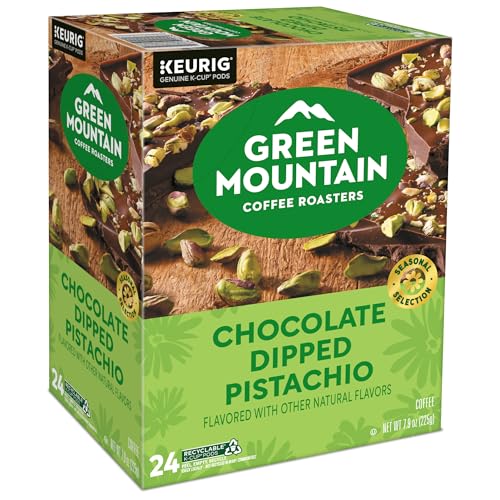Green Mountain Coffee Roasters Chocolate Dipped Pistachio Flavored Coffee, Single Serve Keurig K-Cup Pod, 96-count pods, (4 pack of 24)