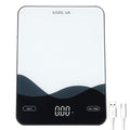 AIMILAR Digital Kitchen Scale - 22lb/10kg Capacity, USB-C Rechargeable, Easy Clean Glass Top, LED Touch Screen