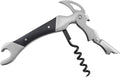 Swissmar Highly Professional 2-Step Corkscrew Wine Opener - Easy Pull Foil Cutter & Bottle Opener - Bartender Essentials & Waiters Tool - Teflon Spiral - Black Pakka Wood Short Handle - 1 Piece