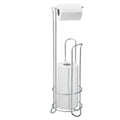 iDesign Classico Metal Toilet Tissue Roll Reserve Organizer for Bathroom, Compact Organizer, Holds 4 Rolls of Toilet Paper, Chrome