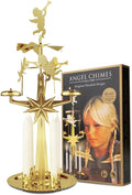 Swedish Angel Chimes | Original Carousel with 4 Candles - Festive Gold Brass Home Decor Since 1948