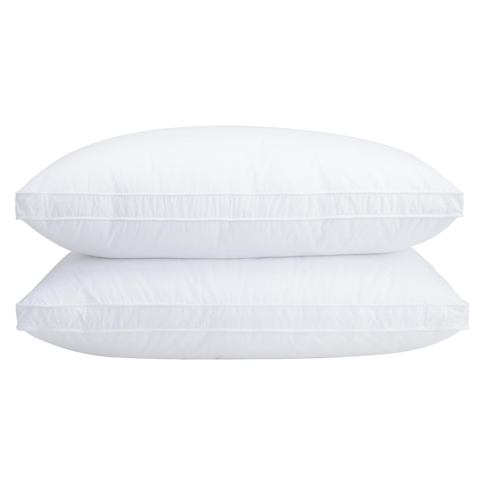 Vendare Down Pillows King Size Set of 2 - Goose Down & Feather Blend 600 Fill Power, 100% Cotton Cover, Hypoallergenic, Hotel Quality Luxury Pillows