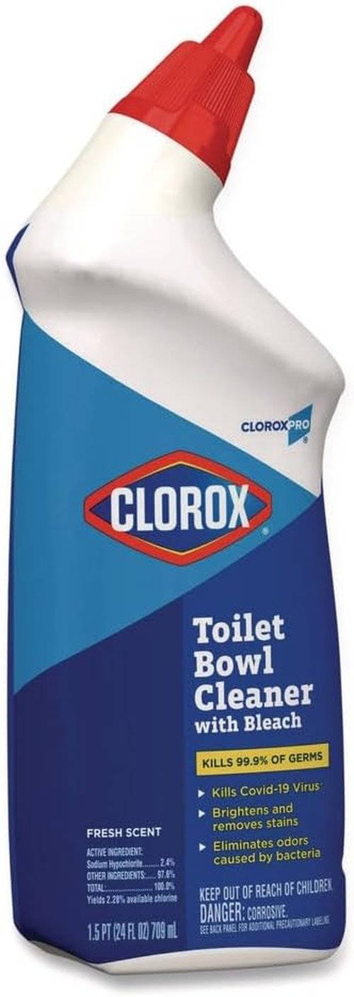 Clorox Toilet Bowl Cleaner - Powerful Bleach Formula with Fresh Scent | 24oz Bottle