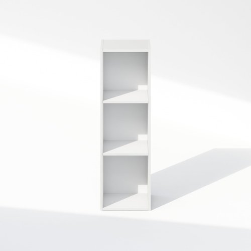 Furinno Reed 3-Tier Closet Organizers and Storage, Closet Organizer, Open Shelf Closet Storage, for Wardrobe, Bedroom, Living Room, 10-Inch Width, White