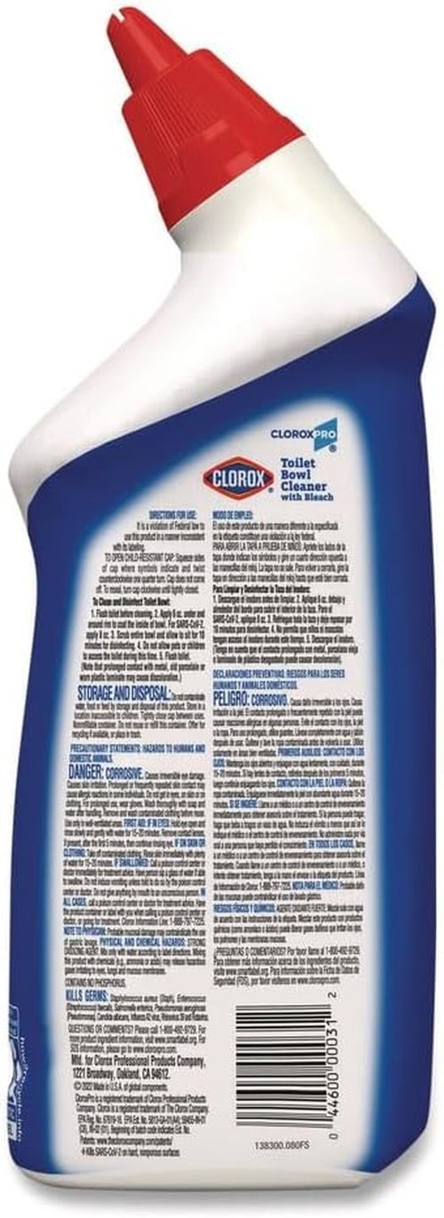 Clorox Toilet Bowl Cleaner - Powerful Bleach Formula with Fresh Scent | 24oz Bottle