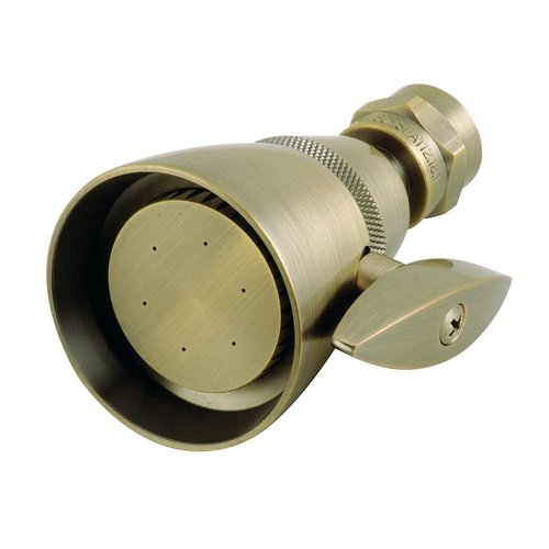 Kingston Brass K132A3 Made To Match 2-1/4-Inch Round Adjustable Jet Spray Brass Shower Head in Antique Brass