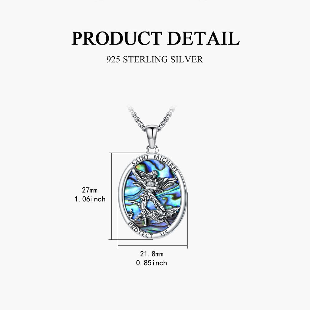 PROESS Saint Necklace - 925 Sterling Silver St. Michael, St. Benedict, St. Anthony & St. Jude Medals | Adjustable 22"+2"/18"+2" Chain