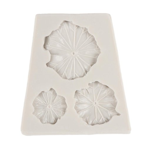 FCKEMLDS Lotus Flower Silicone Molds Lotus Leaf Fondant Mold Lily Pad Silicone Molds Lotus Root Mold For Cake Decoration Cupcake Topper Chocolate Candy Polymer Clay Gum Paste Set of 4