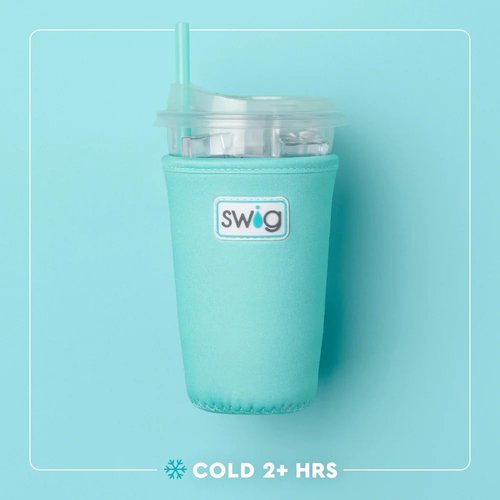 Swig Life Medium Iced Cup Coolie, Standard 22oz Iced Coffee Cup Insulator Sleeve with Handle, Neoprene Insulated Coolie Keeps Drinks Cold (Sweethearts)