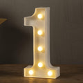 HXWEIYE Marquee Light Up Numbers | 8.5 Inch Decorative Sign - Battery Powered Warm White for Parties & Christmas Decor