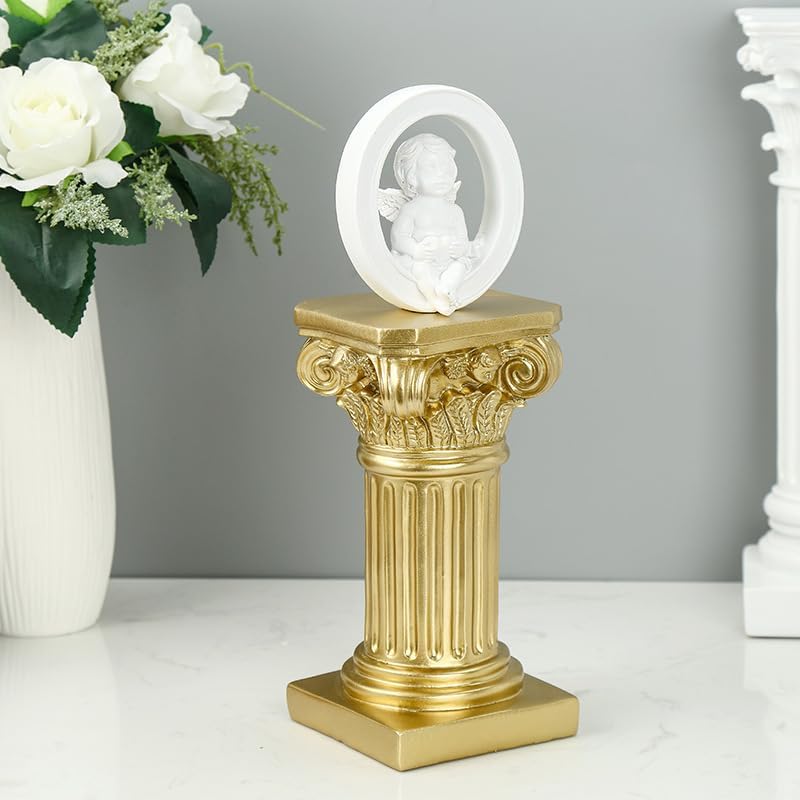 Regine Switzerland Mini Roman Pillar Greek Column - Classic Resin Architectural Sculpture for Home & Garden Decor