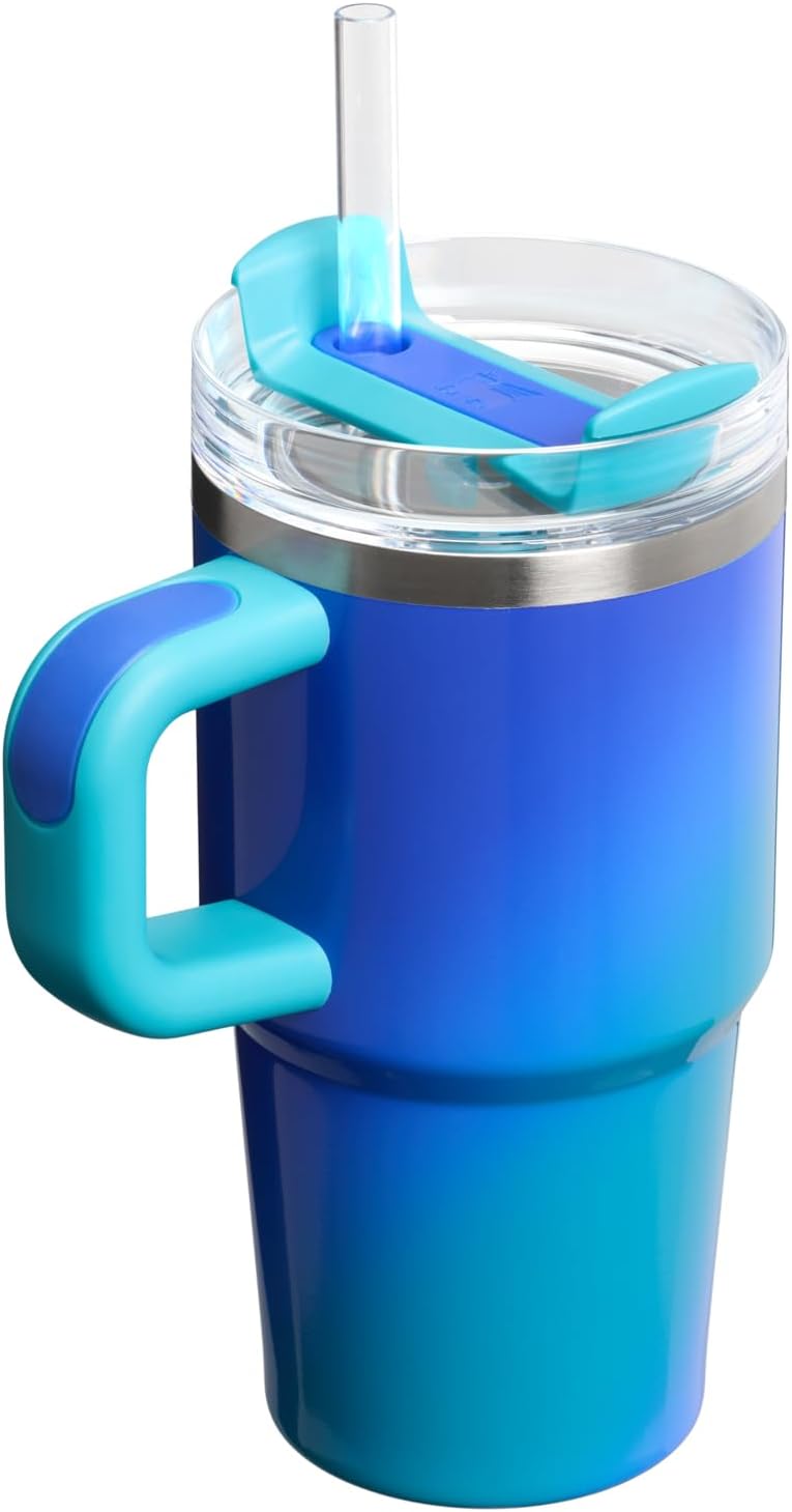 STANLEY Quencher H2.0 Tumbler - 20 oz Insulated Stainless Steel Cup with Handle & Straw | BPA-Free | Sea Glass Aura
