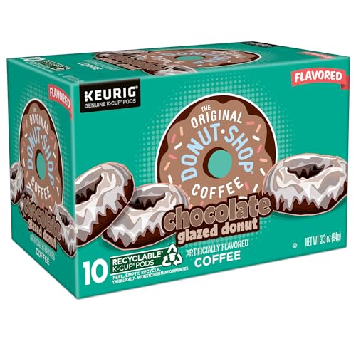 The Original Donut Shop Coffee Chocolate Glazed Donut Keurig Single-Serve K-Cup Pods, Medium Roast Coffee, 60 Count (6 Packs of 10)