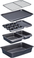 KitchenCraft | Smart Space Non-Stick Carbon Steel Bakeware Set - 7 Piece Stackable Set