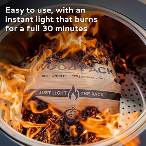 TIKI Wood Pack – 2-Pack Wood Pellets for Smokeless Fire Pits, Easy-to-Use Fire Pit Fuel for Outdoor Heating & Camping, 30+ Minute Burn Time, Made in The USA
