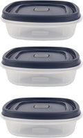 Bundle Food Storage Containers - 7-Piece Set with 3 Cups, Easy Find Lids & Chalk Labels | Teal