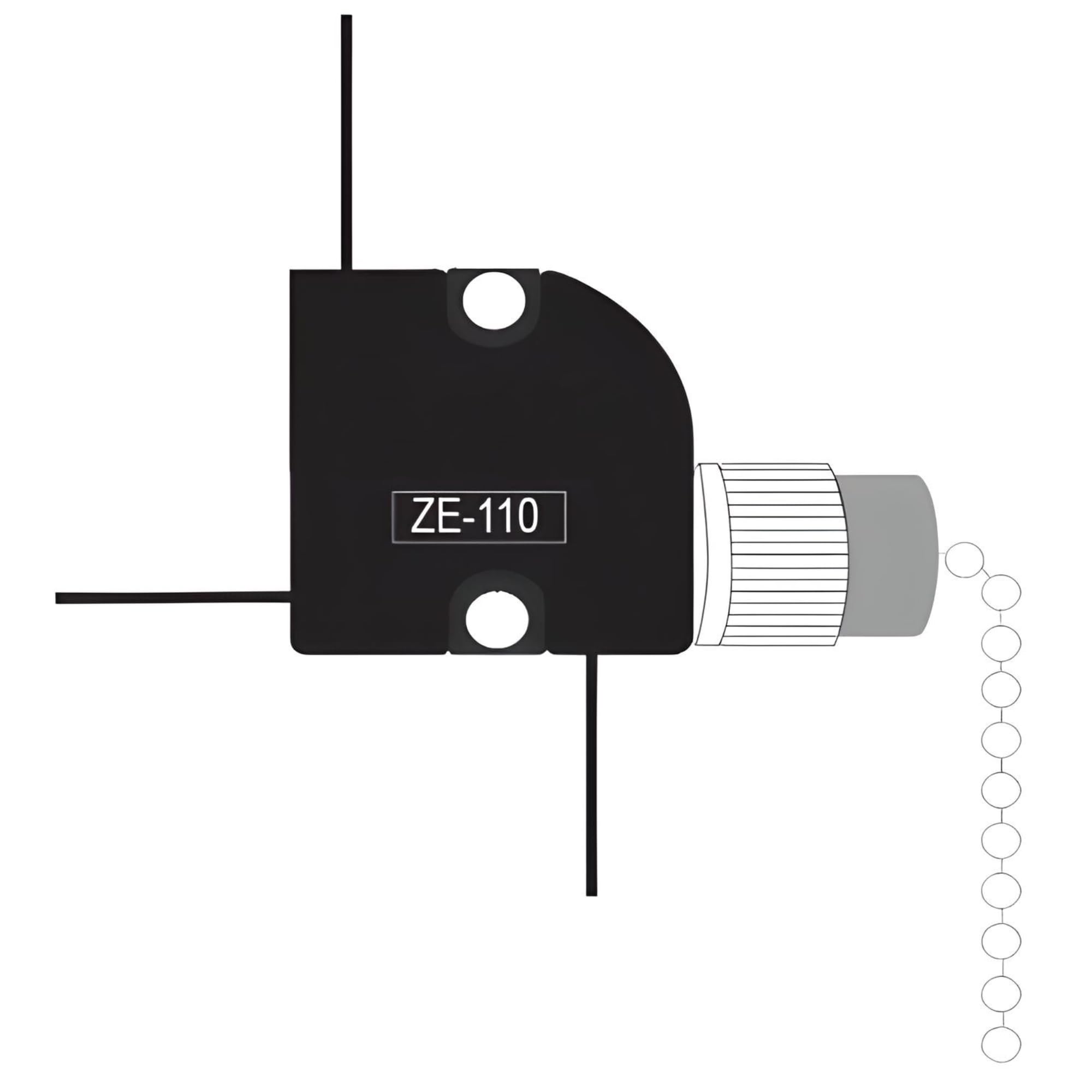 ZE-110 3 Wire Pull Light Switch Replacement Repair Kit 2 Circuit 6A 125VAC 3A 250VAC for Ceiling Fans, Wall Sconces, Floor Lamps, Table Lamps, Vanity Lights, Light Fixtures - Brass Finish