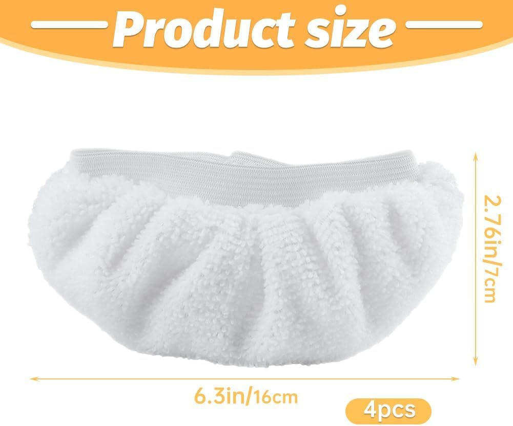 RODISHOMM Steam Cleaner Accessories, Universal Reusable Steam Mop Pads, Steam Shot Attachments, Handheld Steam Cleaner Washable Microfiber Cloth (10 PCS)