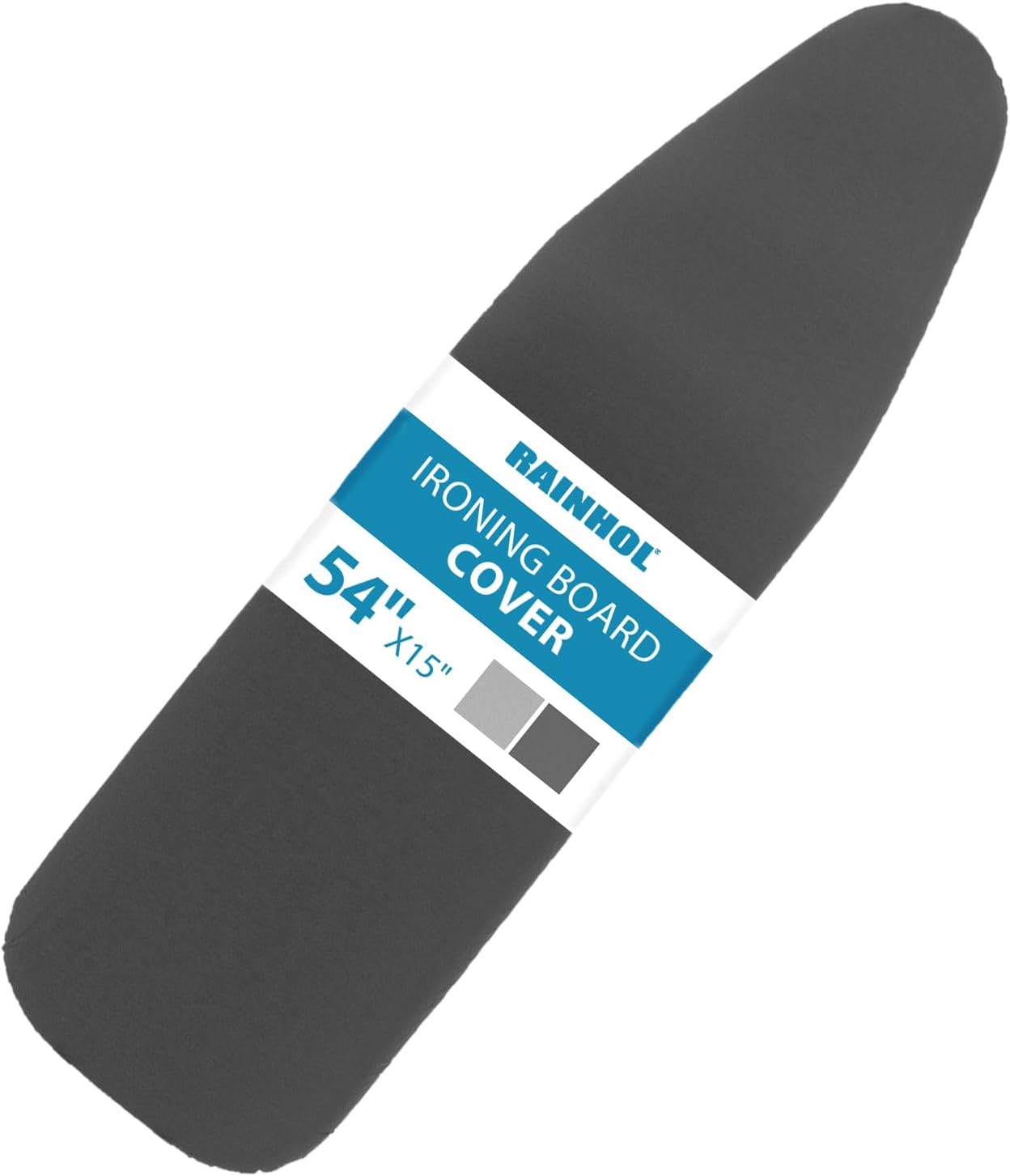 RAINHOL Iron Board Cover - Extra Thick, Scorch & Stain Resistant, Standard Size 15"x54", Black