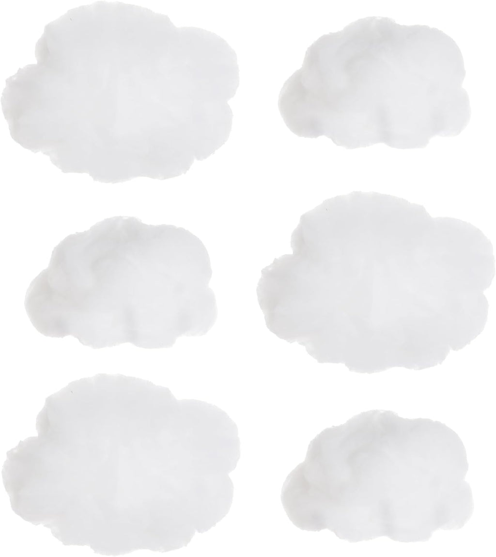 Tiggell 6-Piece Artificial 3D Cloud Props | Hanging Ornaments for DIY Room Decor & Events