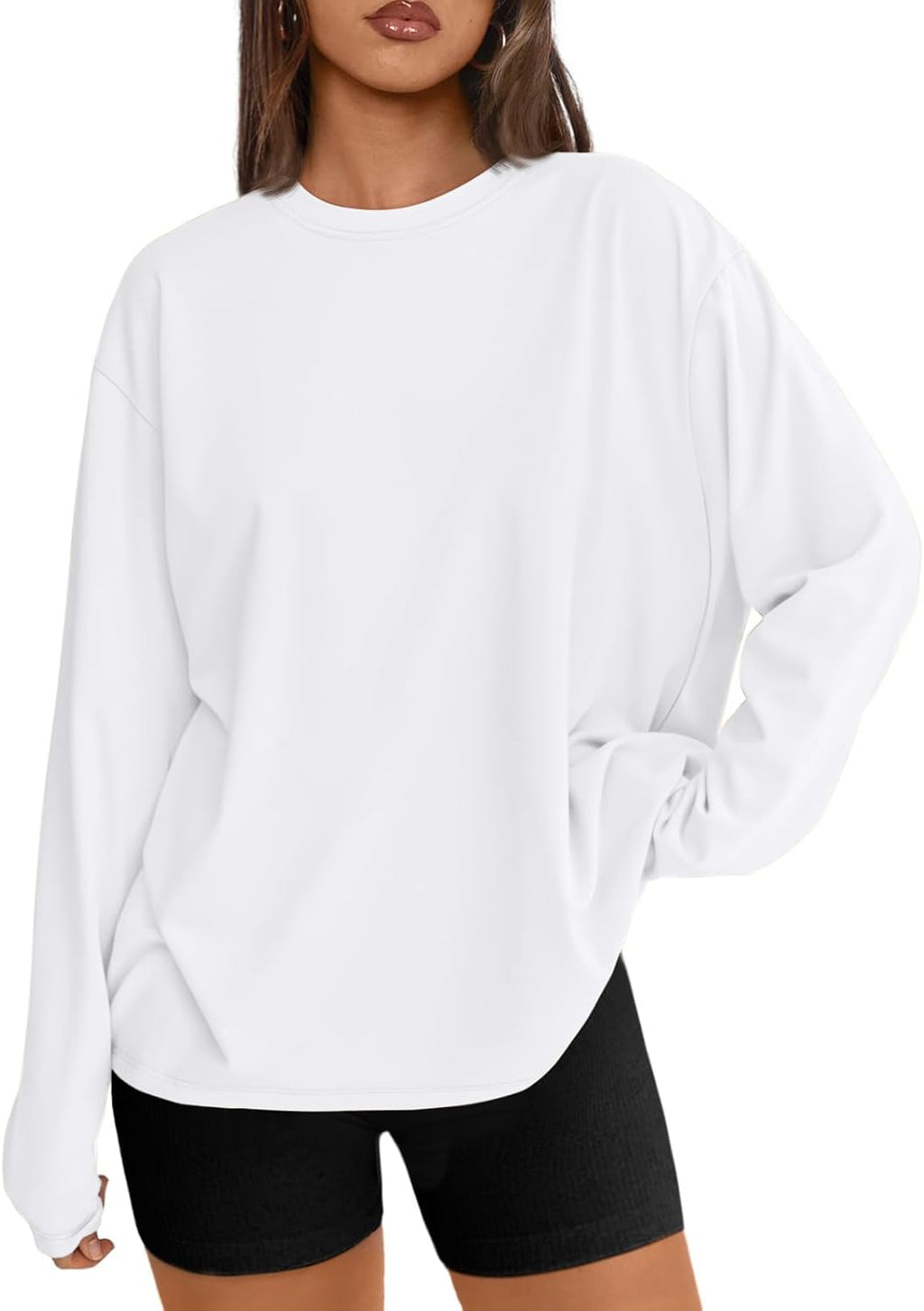 Trendy Queen Oversized Long Sleeve T-Shirt - Casual Spring & Fall Tee for Y2K Style
