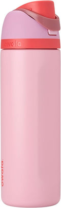 Owala FreeSip Insulated Stainless Steel Water Bottle - BPA-Free, 24 oz, Pink | Perfect for Sports & Travel