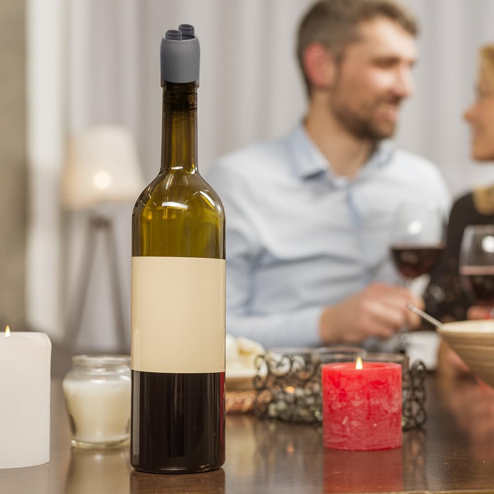 Silicone Wine Stopper for Wine Bottle, 2026 New Reusable Seal Cover for Wine, Champagne Beer, Keep Drinks Fresh (8)