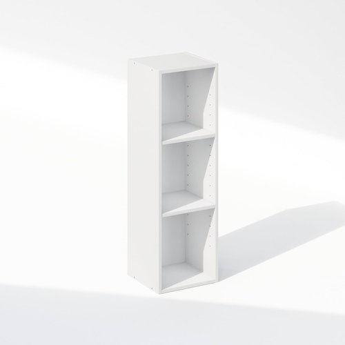 Furinno Reed 3-Tier Closet Organizers and Storage, Closet Organizer, Open Shelf Closet Storage, for Wardrobe, Bedroom, Living Room, 10-Inch Width, White