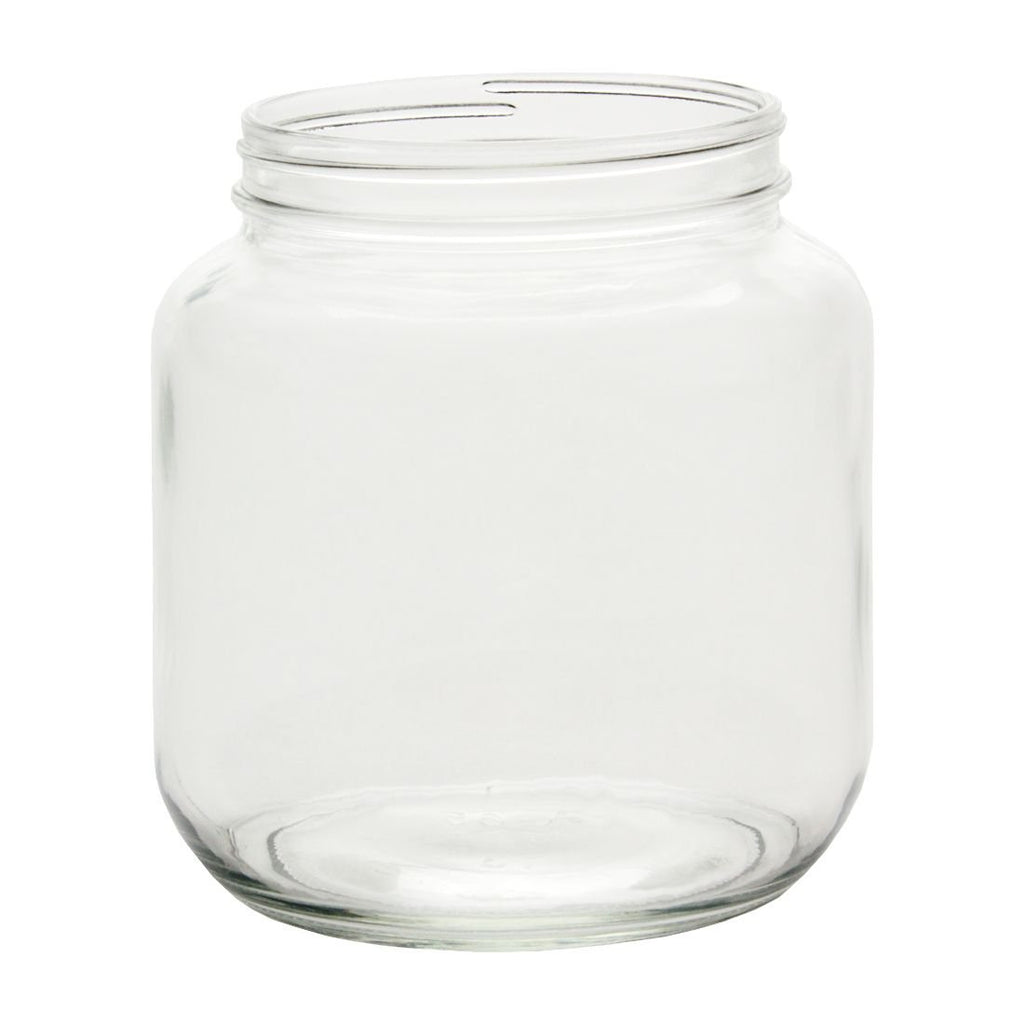 North Mountain Supply 1/2 Gallon Glass Wide-Mouth 110 CT Fermentation/Canning Jar With Gold Metal Lid