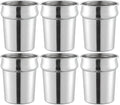 OCS Parts Pro Series 6-Pack 4 Quart Vegetable Inset Pots | 7.81" x 7.5" Stainless Steel Pot for Sauces, Soups, Stovetop, Soup Warmers, Steam Tables or Kitchen Utensil Organization
