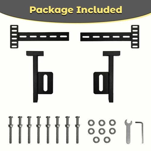 Headboard Brackets for Metal Bed Frame, Universal Adjustable Brackets for Headboard with Footboard Extension Kit Fit Twin Full Queen King, Matte Black 2 Packs