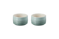 Le Creuset Stoneware Round Ramekin Straight Wall Set of 2, 7 oz. Each, Sea Salt