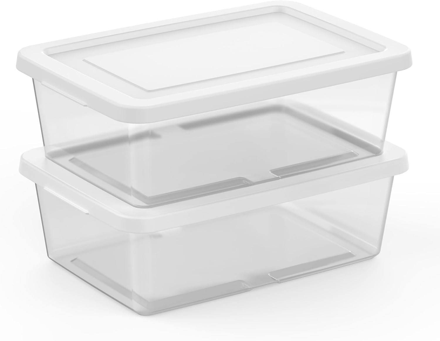 Sterilite 12 Quart Storage Box - 12 Pack Clear Plastic Totes with Secure Snapping Lids for Organization