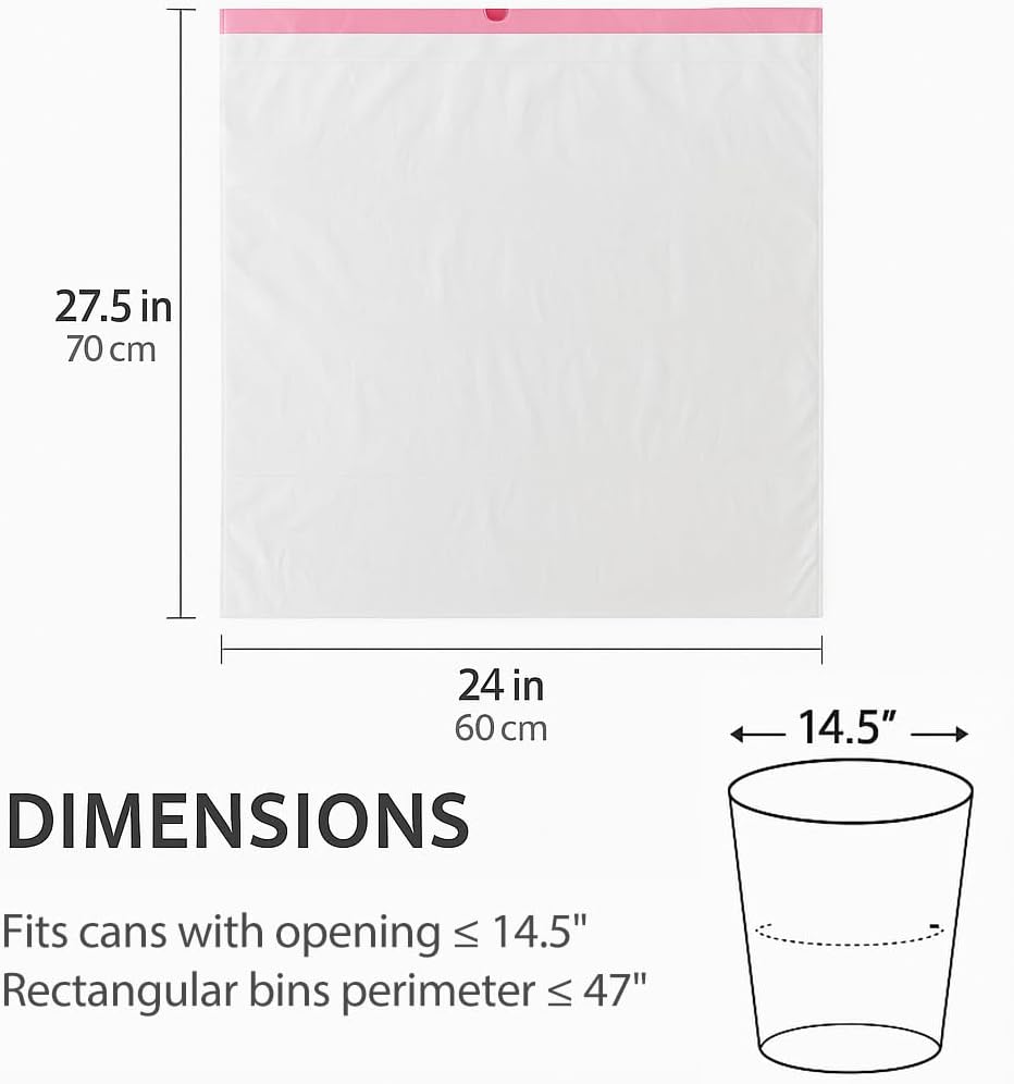 Regine Switzerland 13 Gallon Drawstring Trash Bags - Heavy-Duty, Leak-Proof & Odor-Free, 120 Count