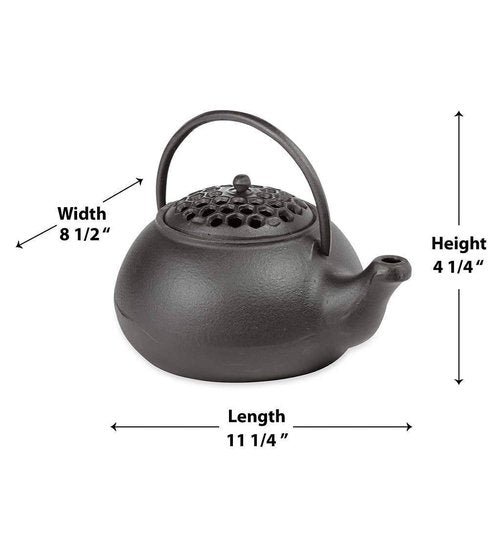 Plow & Hearth Honeycomb Wood Stove Steamer Kettle | Cast Iron Fireplace Humidifier | Matte Black | Rust Resistant | Decorative Functional Alternative to Electric Humidifiers | 3 QT Capacity