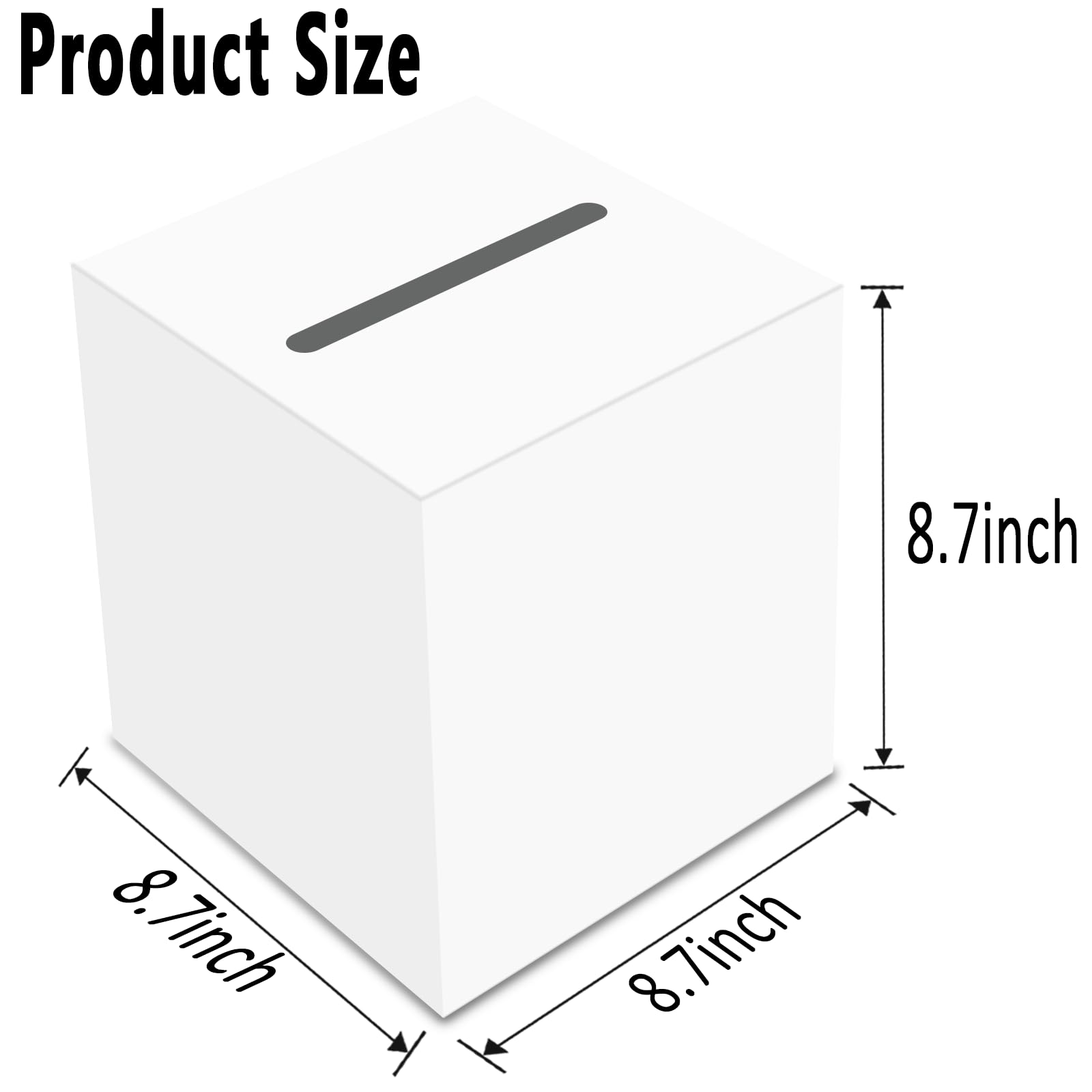 White Wedding Card Box,White Gift Card Box for Graduation Bridal or Baby Showers, Birthday, Retirement, Anniversary Decoration Raffle Ticket, Money Boxes