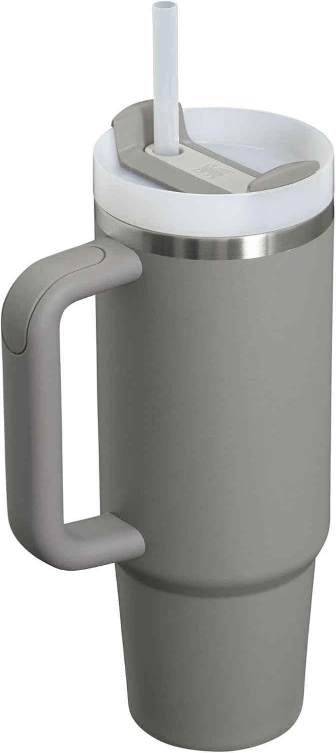 STANLEY Quencher H2.0 Tumbler - 30 oz Insulated Stainless Steel Cup with Handle & Straw | BPA-Free | Stone