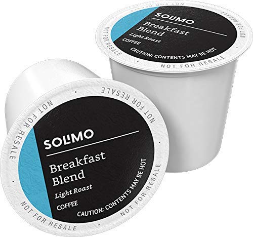 Solimo Light Roast Coffee Pods - Breakfast Blend for Keurig 2.0 | 24 Count Pack