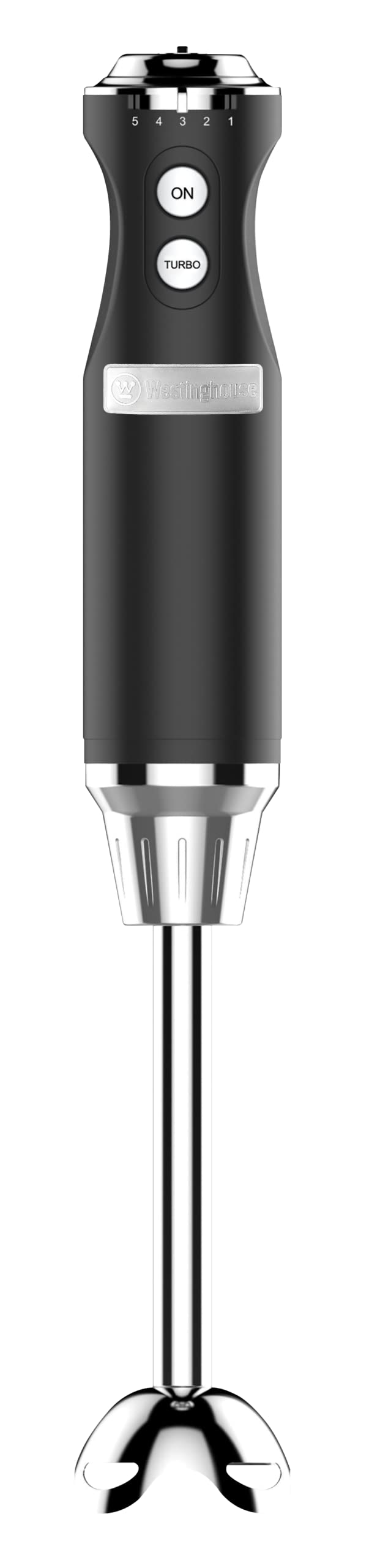 Westinghouse Hand Blender - 5-Speed Immersion Blender with Turbo Function, Stainless Steel Blades & Rod, 500W Power, Detachable Easy Clean Design, Best for Smoothies & Soups - Retro Appliance, Black