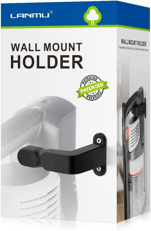 LANMU Wall Mount Holder for Shark IX141, IZ377H, IZ376H & V10-V15 Cordless Vacuums - Space-Saving Design