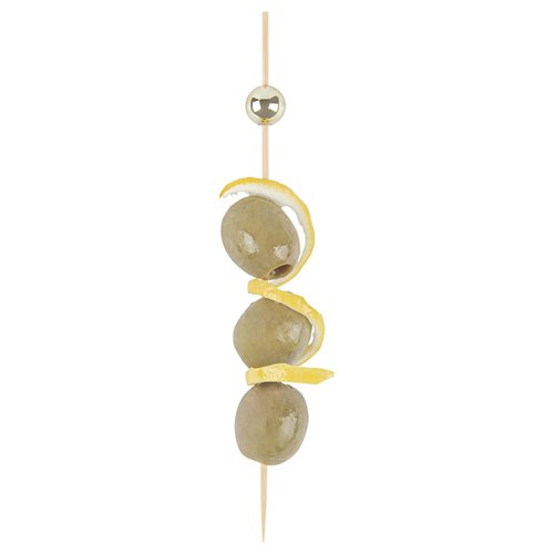 Restaurantware 6 Inch Sphere Bamboo Skewers 1000 Sturdy Disposable Bamboo Food Picks - Sturdy Sphere Design Gold Bamboo Appetizer Picks For Serving Appetizers and Cocktail Garnishes