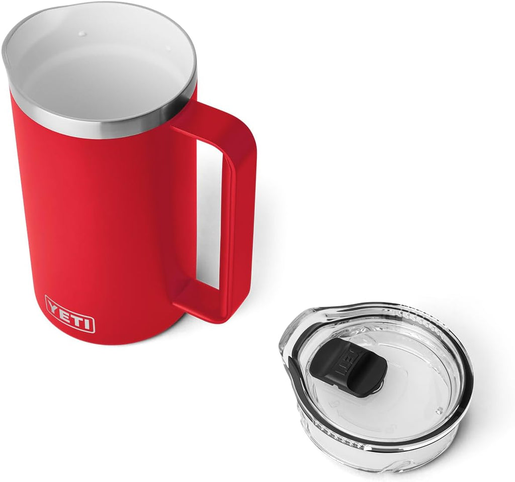 YETI Rambler 34 oz Pitcher, Vacuum Insulated, Stainless Steel with MagSlider Lid, Rescue Red
