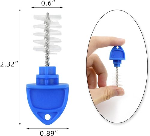 20 Pack Beer Tap Plug Brush for Faucet Draft Beer Tap Plugs Brush Beer Tap Cleaning Brush Beer Faucet Brush Cap Cover Kit Keg Tap Beer Tap Plugs with Brushes Faucet Soother Sanitary Covers (Blue)