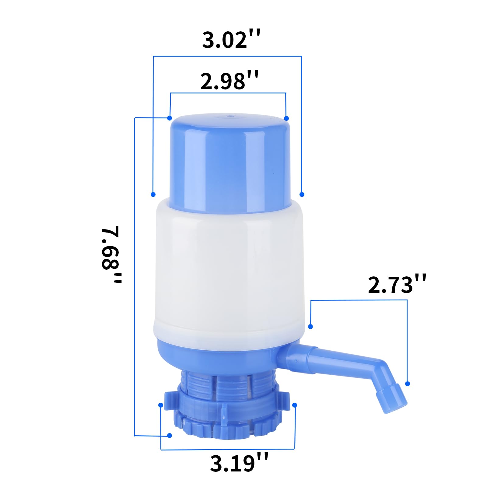Aketek Drinking Water Hand Press Pump for Bottled Water Dispenser 5-6 Gal Home Office