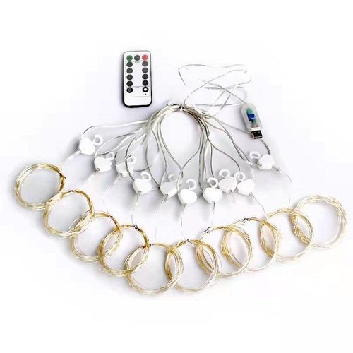 ANUONER 3x3M,300 LEDs USB Curtain Light for Bedroom,8 Modes Hanging Lighting LED Curtain Lights for Wedding Party Christmas Home Garden Outdoor&Indoor Decorations(Warm White)