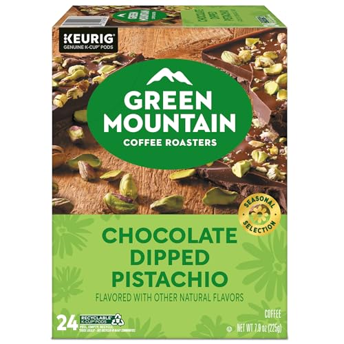 Green Mountain Coffee Roasters Chocolate Dipped Pistachio Flavored Coffee, Single Serve Keurig K-Cup Pod, 96-count pods, (4 pack of 24)