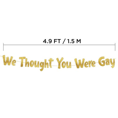 Funny Bachelor and Bachelorette Party Gold Glitter Banner - Bachelor Party Ideas, Supplies, Gifts, Decorations and Favors