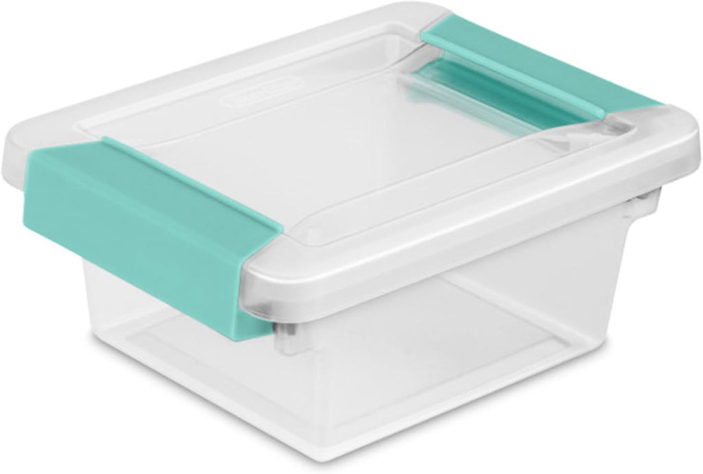 Sterilite 24-Pack Clip Box | Stackable Clear Plastic Storage Bins with Latching Lids - Ideal for Arts, Crafts, and Office Organization