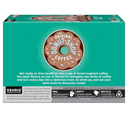 The Original Donut Shop Coffee Chocolate Glazed Donut Keurig Single-Serve K-Cup Pods, Medium Roast Coffee, 60 Count (6 Packs of 10)