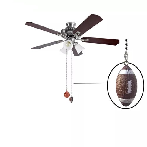 TWDRTDD Ceiling Fan Pull Chain Extension,12 inch Fanny Rugby Basket Ball Designed Pull Chain Extension Replacement for Lightings and Ceiling Fans (Size A)